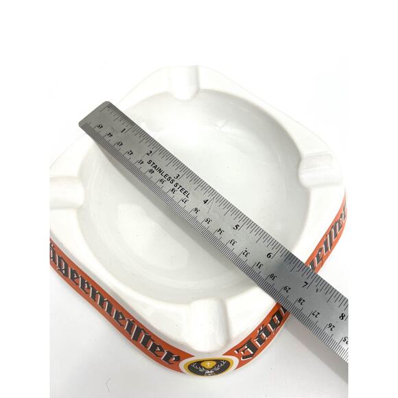JAGERMEISTER CERAMIC ASHTRAY SQUARE COLLECTIBLE Made In England Vintage - Picture 3 of 7
